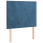 vidaXL Cama box spring colchón y LED terciopelo azul oscuro 90x190 cm vidaXL Cama box spring colchón y LED terciopelo azul oscuro 90x190 cm