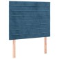 vidaXL Cama box spring colchón y LED terciopelo azul oscuro 90x190 cm vidaXL Cama box spring colchón y LED terciopelo azul oscuro 90x190 cm