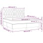 vidaXL Cama box spring colchón y LED terciopelo gris claro 160x200 cm vidaXL Cama box spring colchón y LED terciopelo gris claro 160x200 cm