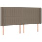 vidaXL Cama box spring colchón y luces LED tela gris taupe 160x200 cm vidaXL Cama box spring colchón y luces LED tela gris taupe 160x200 cm
