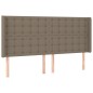vidaXL Cama box spring colchón y luces LED tela gris taupe 180x200 cm vidaXL Cama box spring colchón y luces LED tela gris taupe 180x200 cm