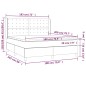 vidaXL Cama box spring colchón y luces LED tela gris taupe 180x200 cm vidaXL Cama box spring colchón y luces LED tela gris taupe 180x200 cm