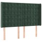 vidaXL Cama box spring colchón y LED terciopelo verde oscuro 140x190cm vidaXL Cama box spring colchón y LED terciopelo verde oscuro 140x190cm