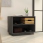 vidaXL Armario zapatero de madera maciza de pino gris 60x34x45 cm vidaXL Armario zapatero de madera maciza de pino gris 60x34x45 cm