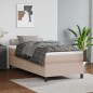 vidaXL Cama box spring con colchón cuero sintético capuchino 90x190 cm vidaXL Cama box spring con colchón cuero sintético capuchino 90x190 cm