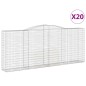 vidaXL Cestas de gaviones 20 uds forma de arco hierro 400x50x160/180cm vidaXL Cestas de gaviones 20 uds forma de arco hierro 400x50x160/180cm