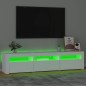 vidaXL Mueble de TV con luces LED blanco 180x35x40 cm