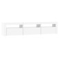 vidaXL Mueble de TV con luces LED blanco 180x35x40 cm