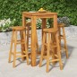 vidaXL Mesa y taburetes altos de jardín 5 pzas madera maciza acacia vidaXL Mesa y taburetes altos de jardín 5 pzas madera maciza acacia