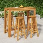 vidaXL Mesa y taburetes altos de jardín 5 pzas madera maciza acacia vidaXL Mesa y taburetes altos de jardín 5 pzas madera maciza acacia