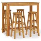 vidaXL Mesa y taburetes altos de jardín 5 pzas madera maciza acacia vidaXL Mesa y taburetes altos de jardín 5 pzas madera maciza acacia