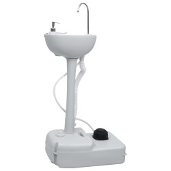 vidaXL Juego de lavabo y depósito de agua portátil para camping