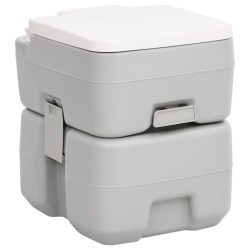 vidaXL Juego de inodoro portátil y tanque de agua para camping