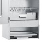 vidaXL Horno ahumador de barbacoa con mesa acero galvanizado