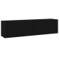 vidaXL Set de muebles para TV 3 piezas madera contrachapada negro vidaXL Set de muebles para TV 3 piezas madera contrachapada negro