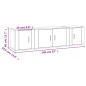 vidaXL Set de muebles para TV 3 piezas madera contrachapada negro vidaXL Set de muebles para TV 3 piezas madera contrachapada negro