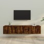 vidaXL Set de muebles de TV 4 pzas madera contrachapada roble ahumado vidaXL Set de muebles de TV 4 pzas madera contrachapada roble ahumado