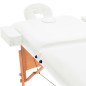 vidaXL Camilla de masaje plegable 2 zonas 10 cm grosor blanca vidaXL Camilla de masaje plegable 2 zonas 10 cm grosor blanca
