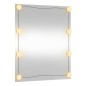 vidaXL Espejo de pared rectangular con luces LED vidrio 50x60 cm vidaXL Espejo de pared rectangular con luces LED vidrio 50x60 cm