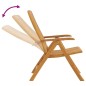 vidaXL Sillas de jardín reclinables y cojines 4 uds madera maciza teca vidaXL Sillas de jardín reclinables y cojines 4 uds madera maciza teca