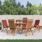 vidaXL Sillas de jardín reclinables y cojines 6 uds madera maciza teca vidaXL Sillas de jardín reclinables y cojines 6 uds madera maciza teca