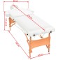 vidaXL Camilla de masaje plegable 2 zonas 10 cm grosor blanca vidaXL Camilla de masaje plegable 2 zonas 10 cm grosor blanca