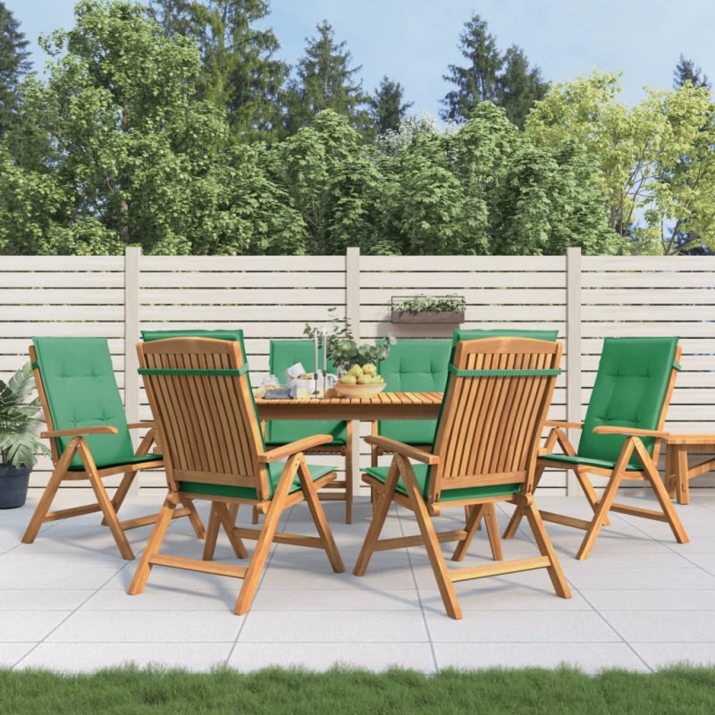 vidaXL Sillas de jardín reclinables y cojines 6 uds madera maciza teca vidaXL Sillas de jardín reclinables y cojines 6 uds madera maciza teca