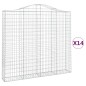 vidaXL Cestas de gaviones 14 uds forma de arco hierro 200x30x180/200cm vidaXL Cestas de gaviones 14 uds forma de arco hierro 200x30x180/200cm