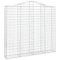 vidaXL Cestas de gaviones 14 uds forma de arco hierro 200x30x180/200cm vidaXL Cestas de gaviones 14 uds forma de arco hierro 200x30x180/200cm