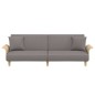 vidaXL Sofá cama con reposabrazos tela gris taupe vidaXL Sofá cama con reposabrazos tela gris taupe
