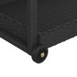 vidaXL Carrito de bar ratán sintético negro 100x45x83 cm vidaXL Carrito de bar ratán sintético negro 100x45x83 cm