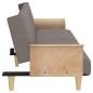 vidaXL Sofá cama con reposabrazos tela gris taupe vidaXL Sofá cama con reposabrazos tela gris taupe