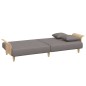 vidaXL Sofá cama con reposabrazos tela gris taupe vidaXL Sofá cama con reposabrazos tela gris taupe