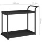 vidaXL Carrito de bar ratán sintético negro 100x45x83 cm vidaXL Carrito de bar ratán sintético negro 100x45x83 cm