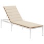 vidaXL Tumbona con cojín madera maciza de acacia y acero inoxidable vidaXL Tumbona con cojín madera maciza de acacia y acero inoxidable