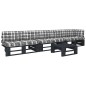 vidaXL Muebles de palets 4 pzas y cojines madera pino impregnada negro vidaXL Muebles de palets 4 pzas y cojines madera pino impregnada negro