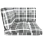 vidaXL Muebles de palets 4 pzas y cojines madera pino impregnada negro vidaXL Muebles de palets 4 pzas y cojines madera pino impregnada negro