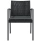 vidaXL Sillas jardín cojines 6 uds ratán sintético negro 56,5x57x83 cm vidaXL Sillas jardín cojines 6 uds ratán sintético negro 56,5x57x83 cm
