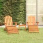 vidaXL Juego de muebles de jardín Adirondack 3 piezas madera acacia