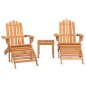 vidaXL Juego de muebles de jardín Adirondack 3 piezas madera acacia
