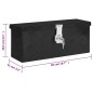 vidaXL Caja de almacenaje de aluminio negro 50x15x20,5 cm vidaXL Caja de almacenaje de aluminio negro 50x15x20,5 cm