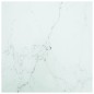 vidaXL Tablero mesa diseño mármol vidrio templado blanco 70x70 cm 6 mm vidaXL Tablero mesa diseño mármol vidrio templado blanco 70x70 cm 6 mm