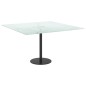vidaXL Tablero mesa diseño mármol vidrio templado blanco 70x70 cm 6 mm vidaXL Tablero mesa diseño mármol vidrio templado blanco 70x70 cm 6 mm