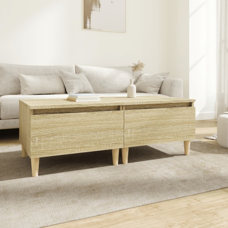 vidaXL Mesas auxiliares 2 uds madera roble Sonoma 50x46x35 cm