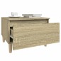 vidaXL Mesas auxiliares 2 uds madera roble Sonoma 50x46x35 cm