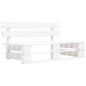vidaXL Muebles de palés 6 pzas y cojines madera pino impregnada blanco vidaXL Muebles de palés 6 pzas y cojines madera pino impregnada blanco