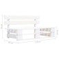 vidaXL Muebles de palés 6 pzas y cojines madera pino impregnada blanco vidaXL Muebles de palés 6 pzas y cojines madera pino impregnada blanco