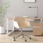 vidaXL Silla de oficina giratoria tela color crema vidaXL Silla de oficina giratoria tela color crema