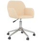 vidaXL Silla de oficina giratoria tela color crema vidaXL Silla de oficina giratoria tela color crema