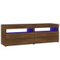 vidaXL Mueble de TV con luces LED marrón roble 120x35x40 cm vidaXL Mueble de TV con luces LED marrón roble 120x35x40 cm